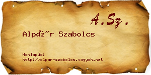 Alpár Szabolcs névjegykártya